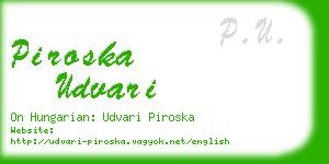 piroska udvari business card